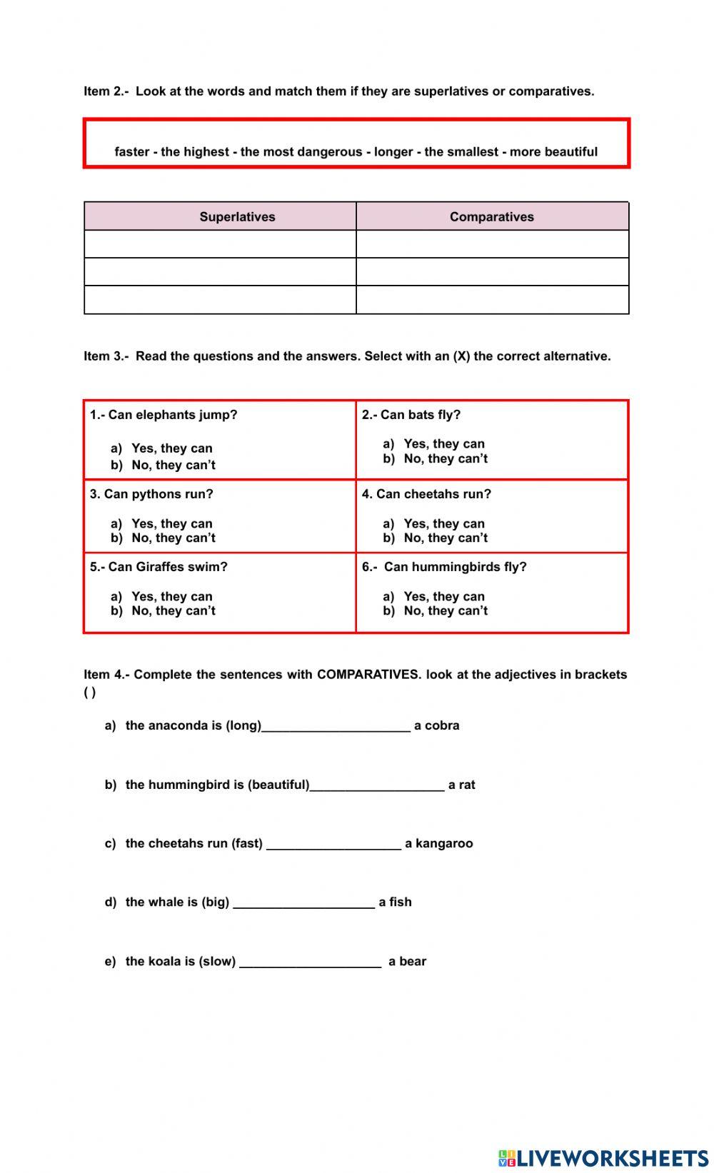 Unit 3: the natural world