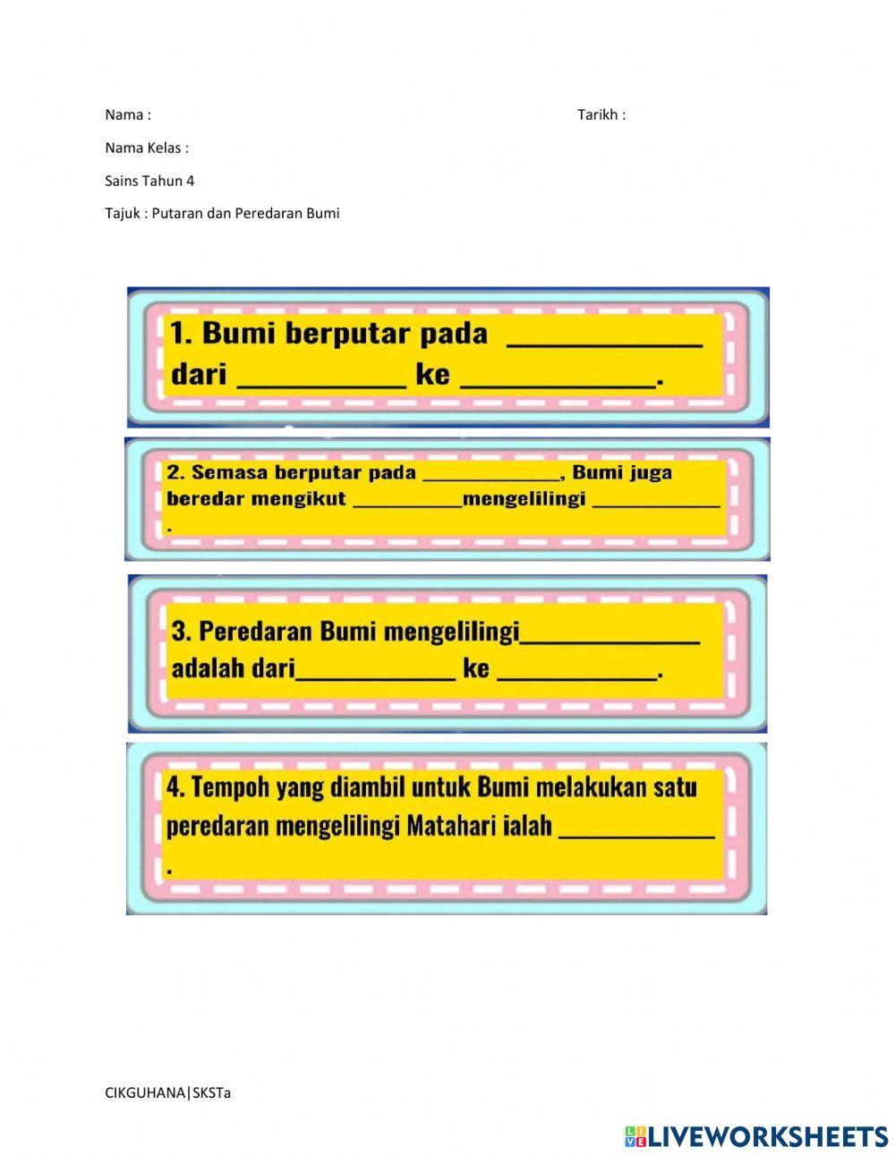9.2 Putaran dan Peredaran Bumi