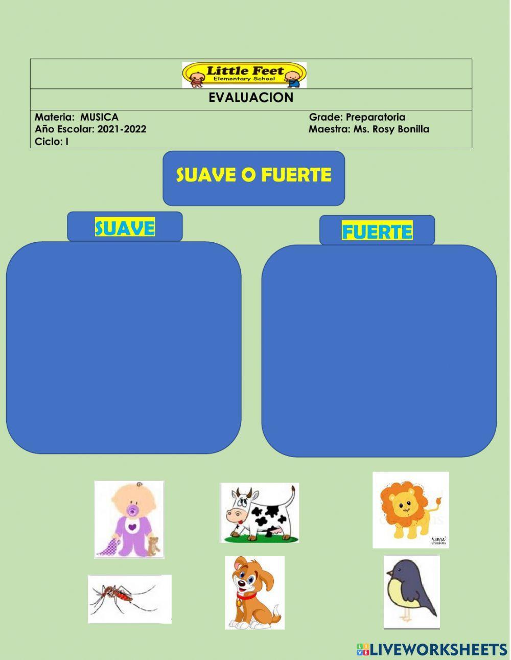 Sonidos fuertes y suaves