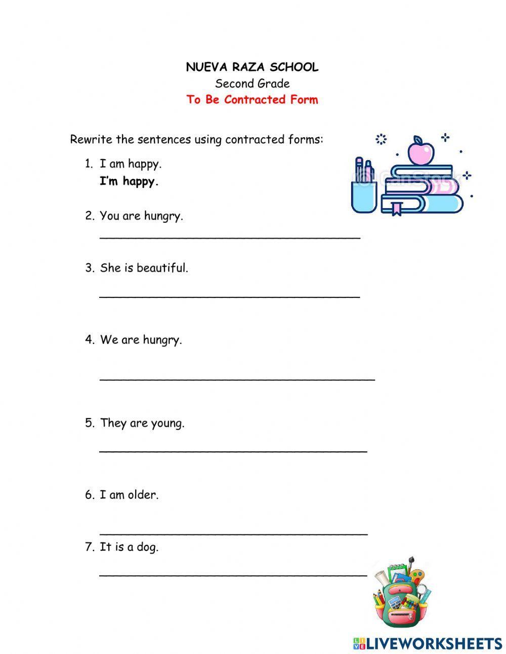 To Be Contracted Forms