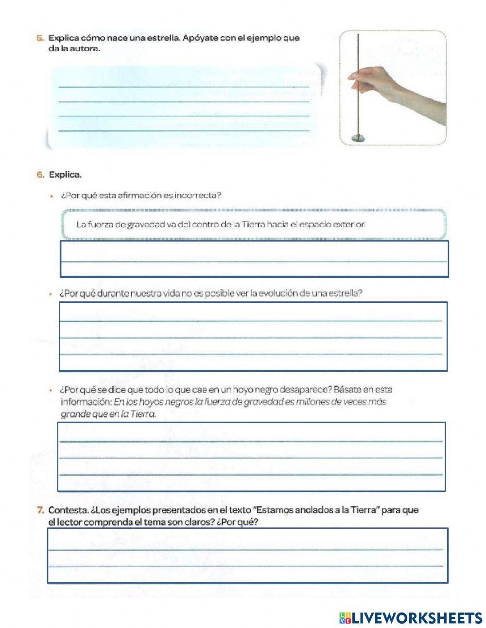 Lectura estamos anclados a la tierra