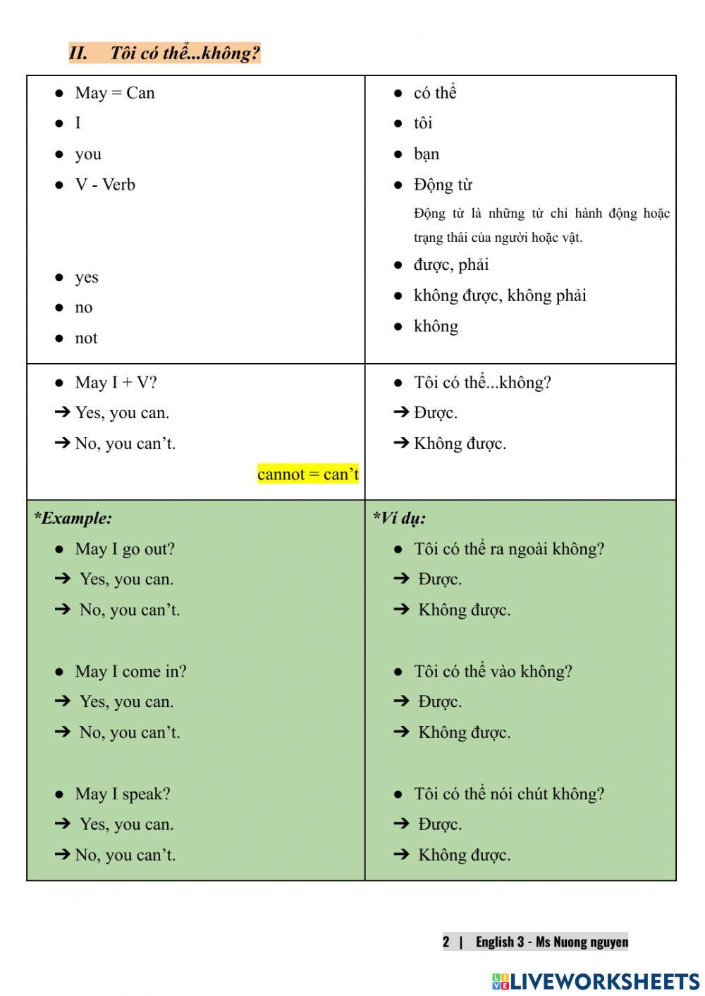 E3U6 verbs (Ms Nuong Nguyen)