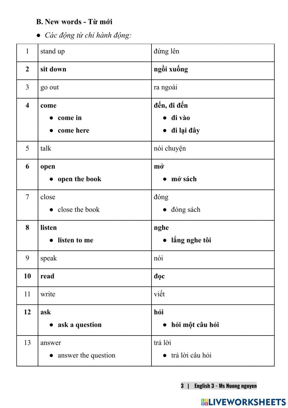 E3U6 verbs (Ms Nuong Nguyen)