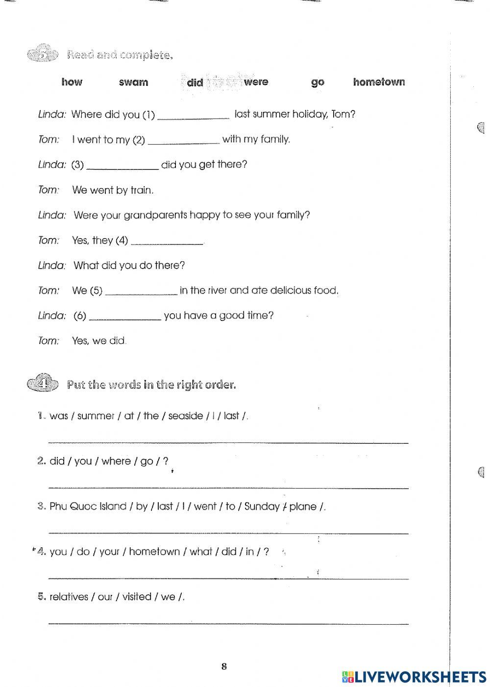 Unit 3 Test A Klasa 5 G5 unit 3 test a worksheet | Live Worksheets