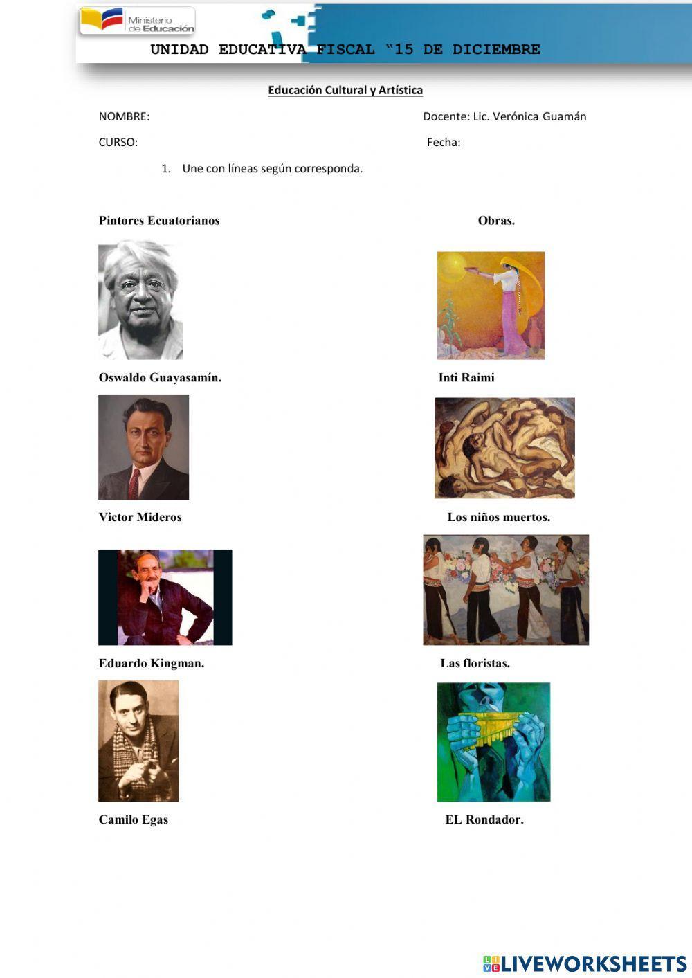 Pintores ecuatorianos y sus obras