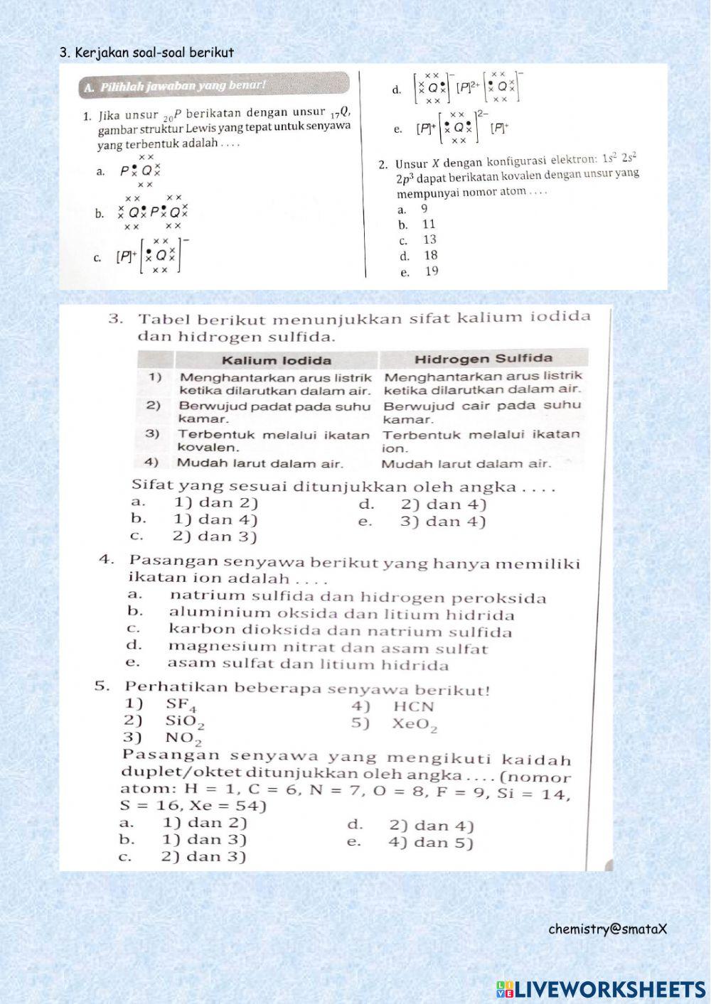 Ikatan kimia kelas x