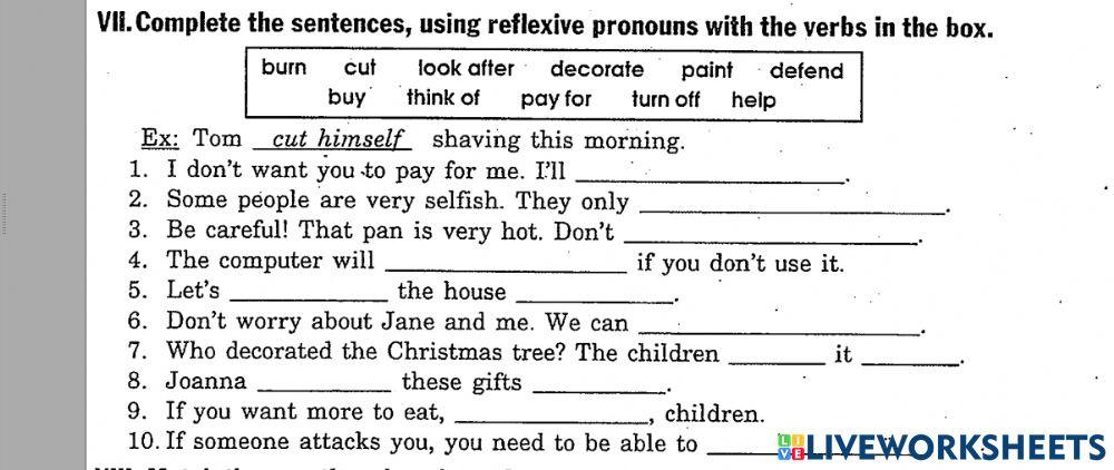 Reflexive pronoun