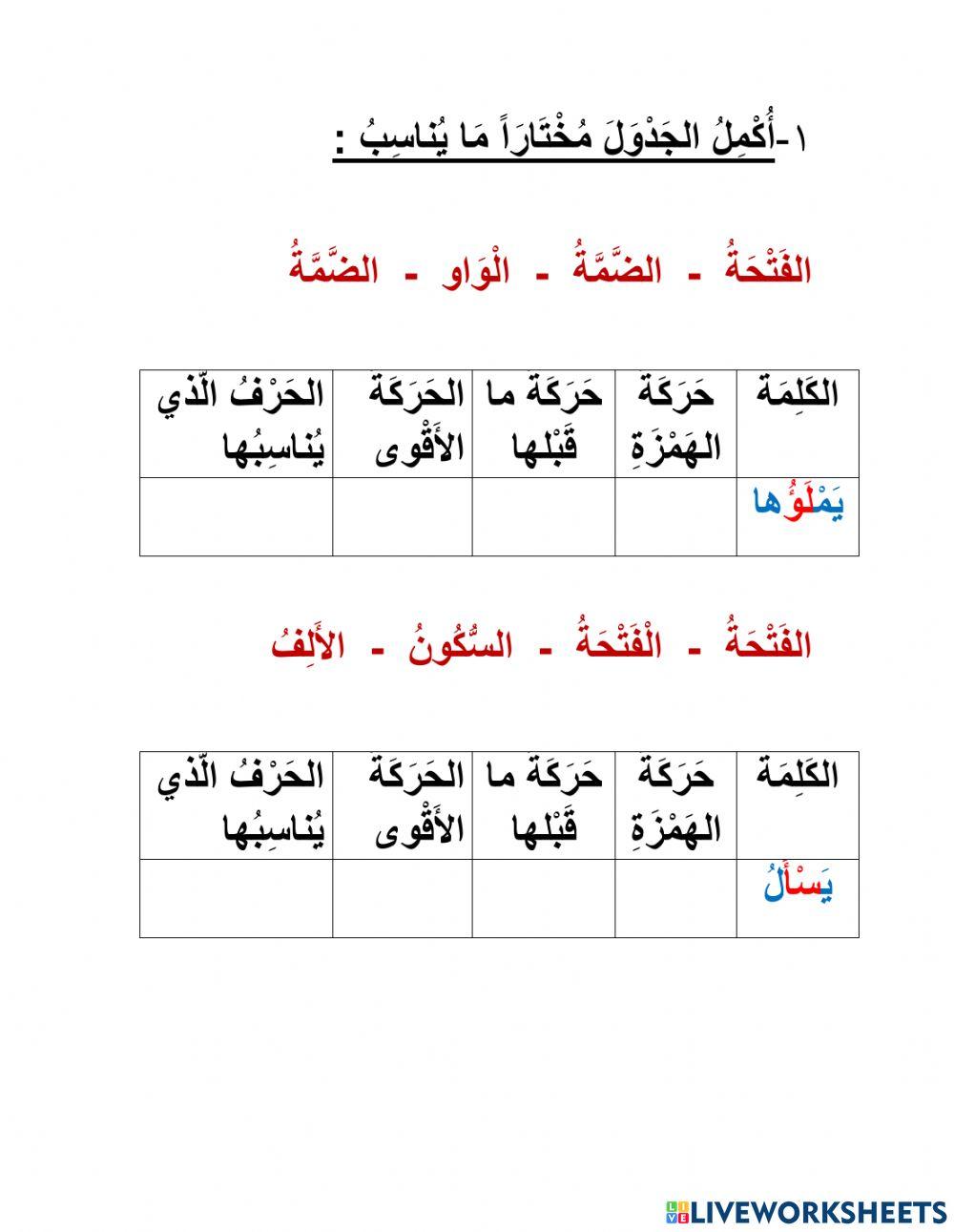 الهمزة المتوسّطة