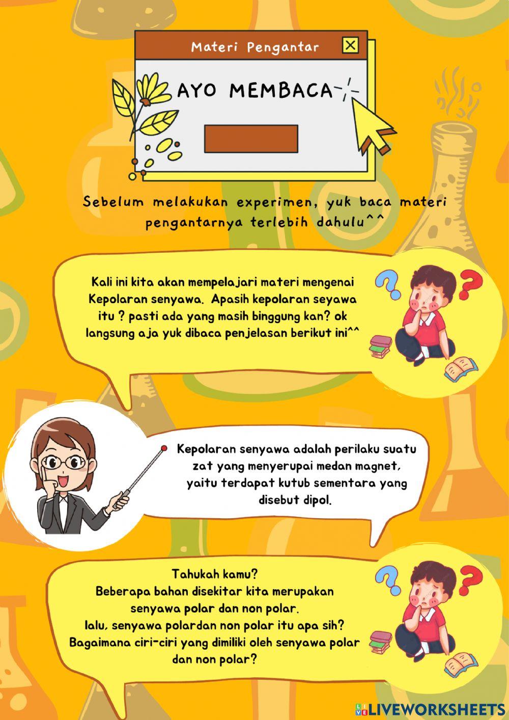 Home Experimen Uji Kepolaran Senyawa