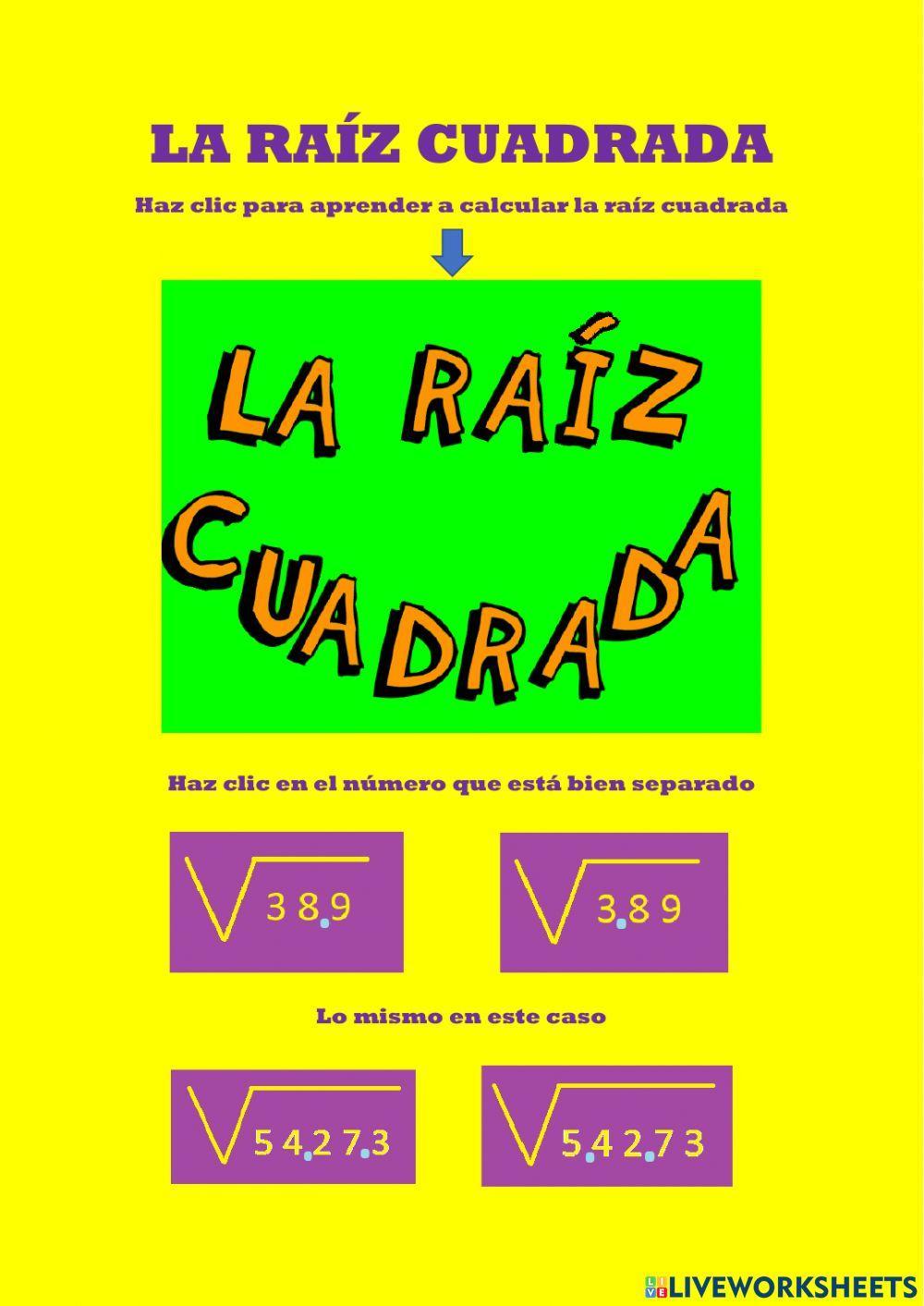 La raíz cuadrada