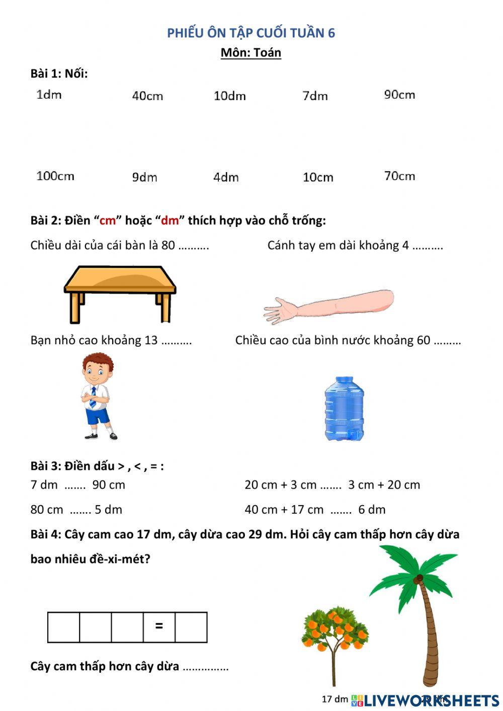 Ôn tập cuối tuần 6