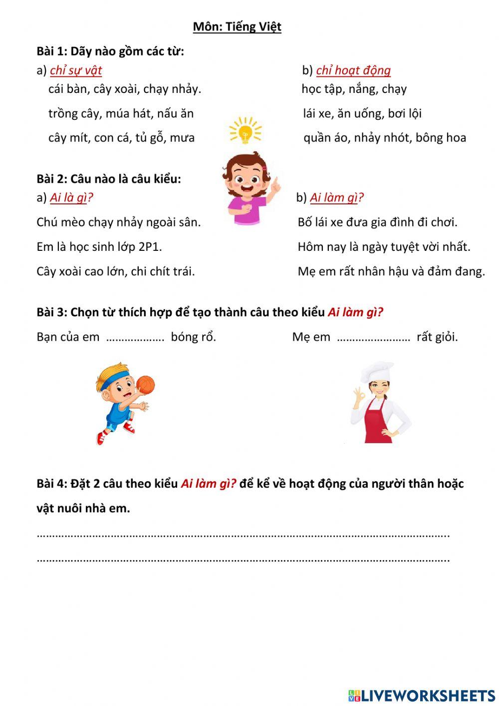 Phiếu ôn tập cuối tuần 6