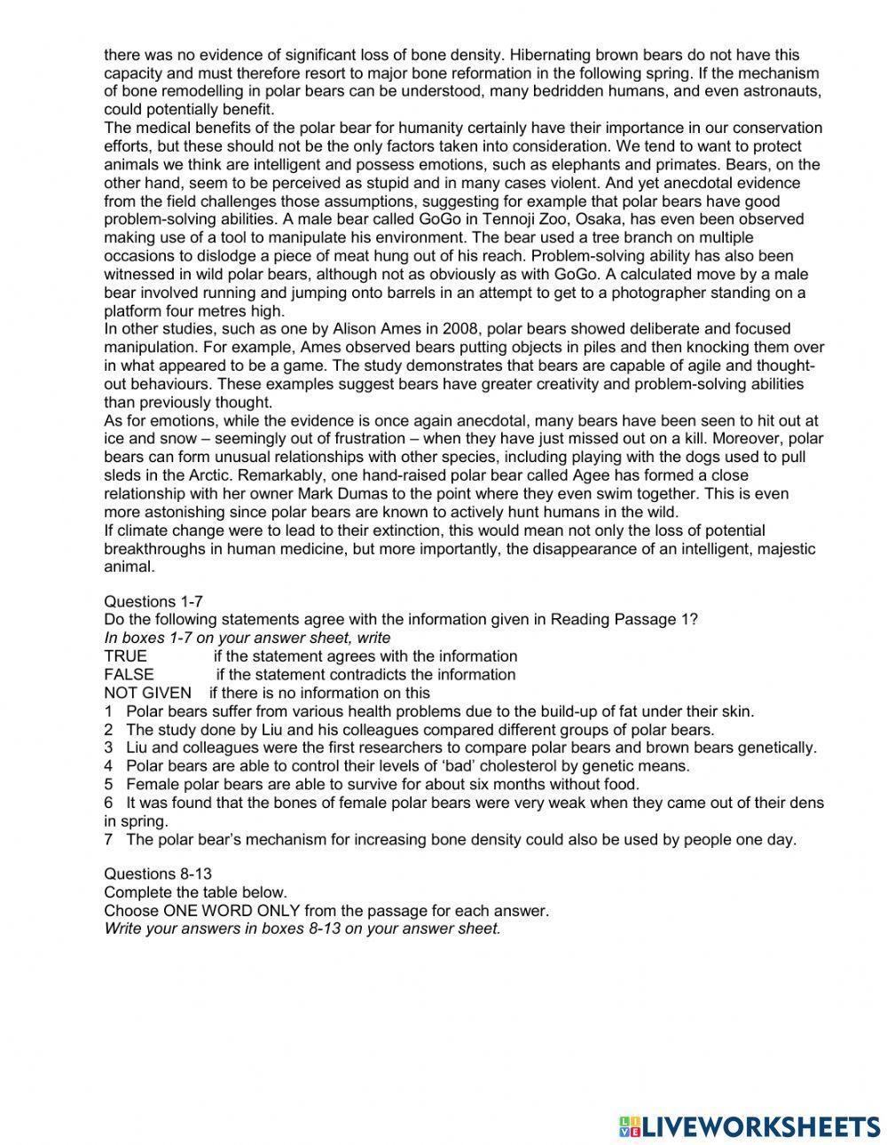 IE reading polar bear