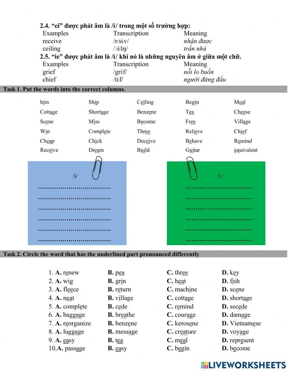 G6 Global Success - U4 - Pronunciation and Vocabulary