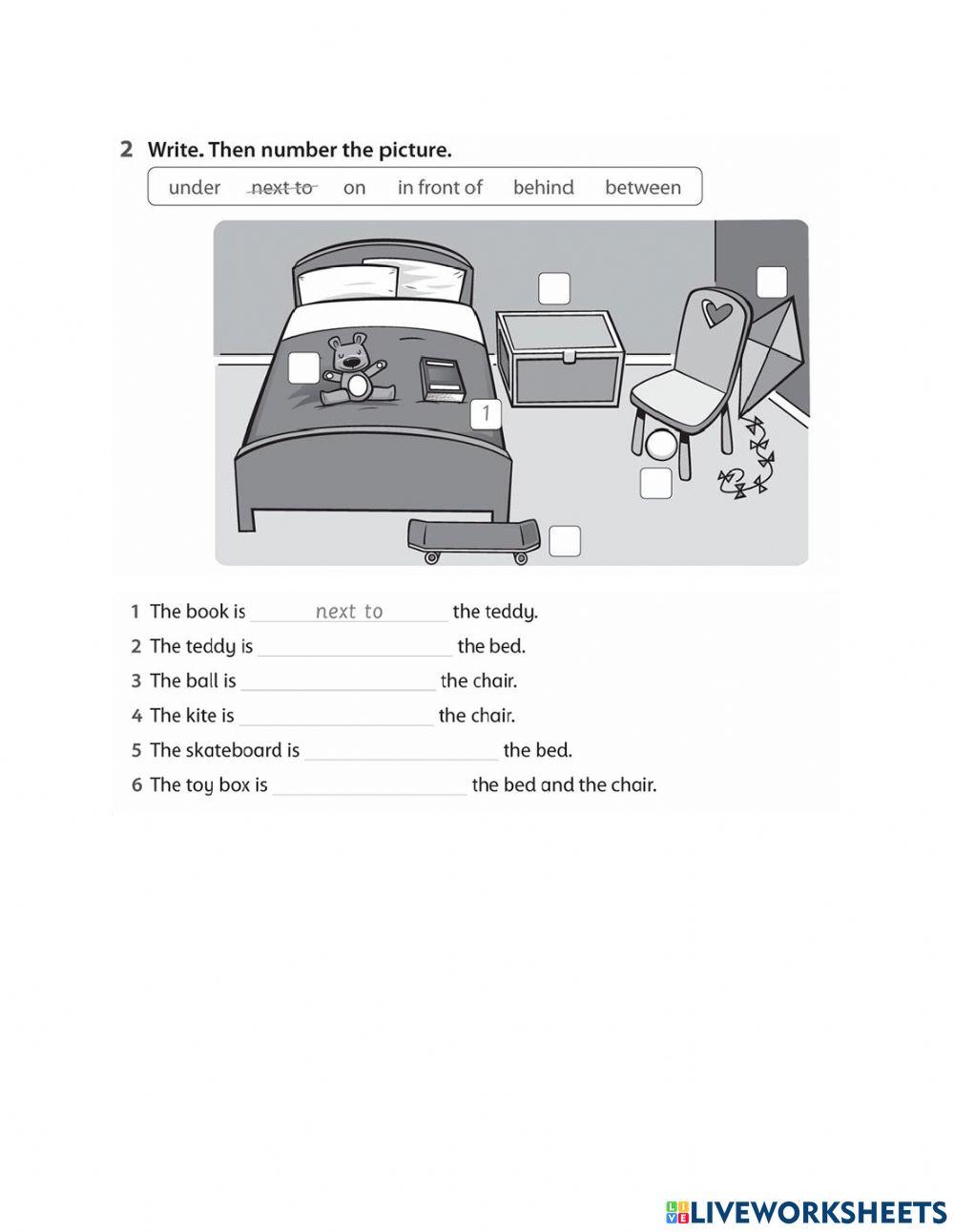 Unit 3, He can't ride a bike on in under between