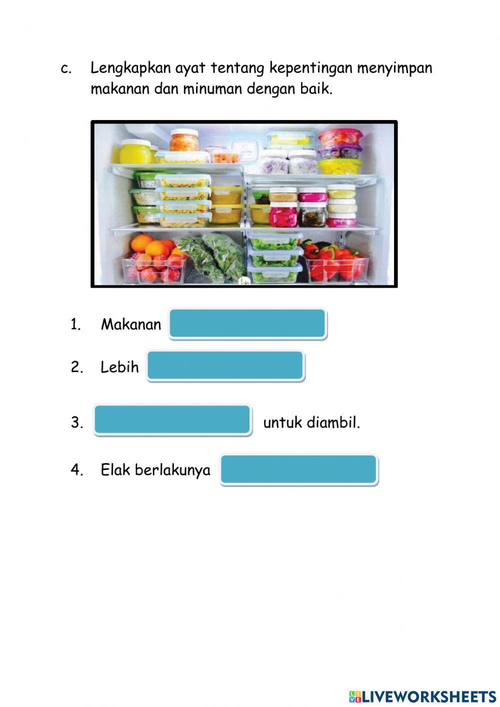 UNIT 10: bBerkhasiat dan selamat - Cara penyimpanan makanan