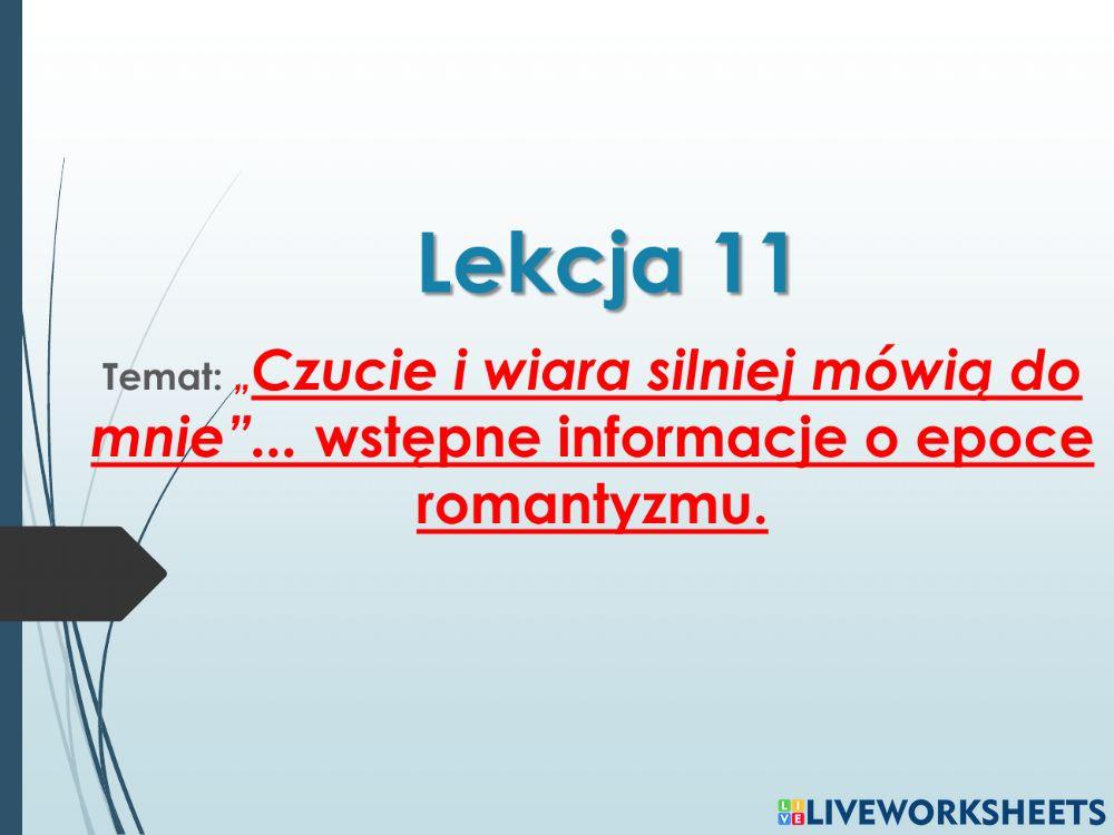 Romantyzm - cechy epoki