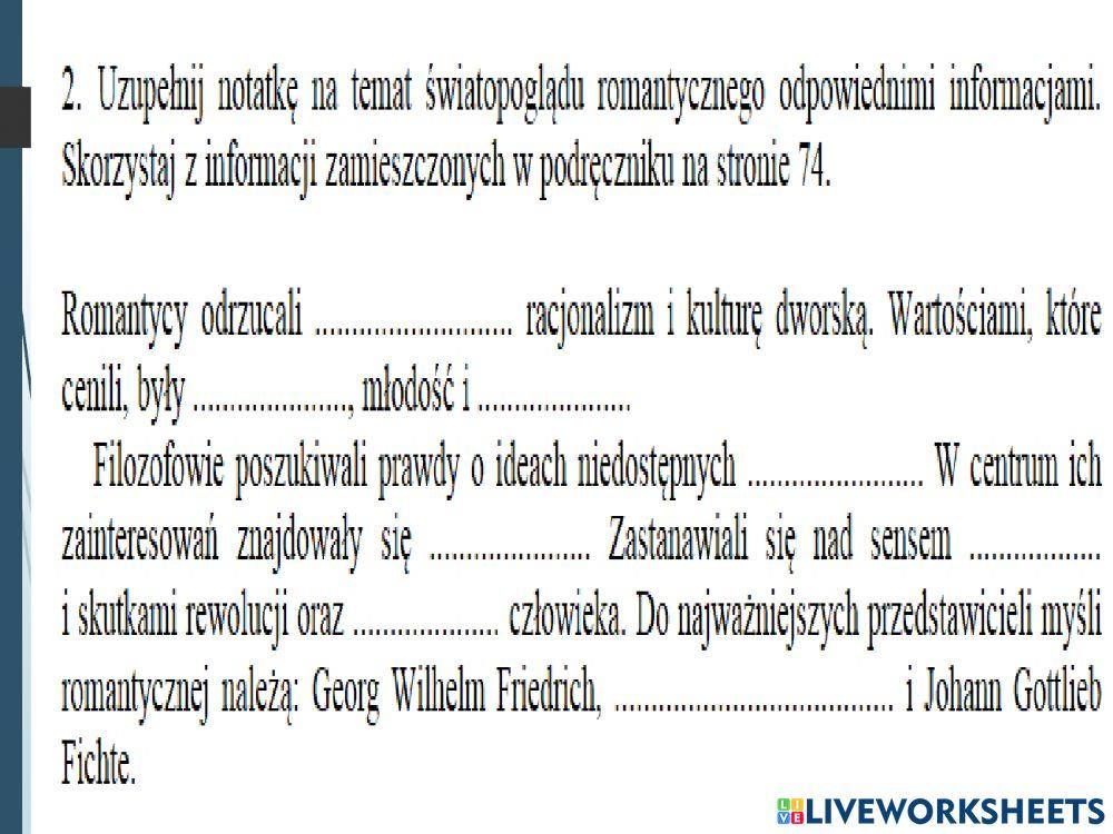 Romantyzm - cechy epoki