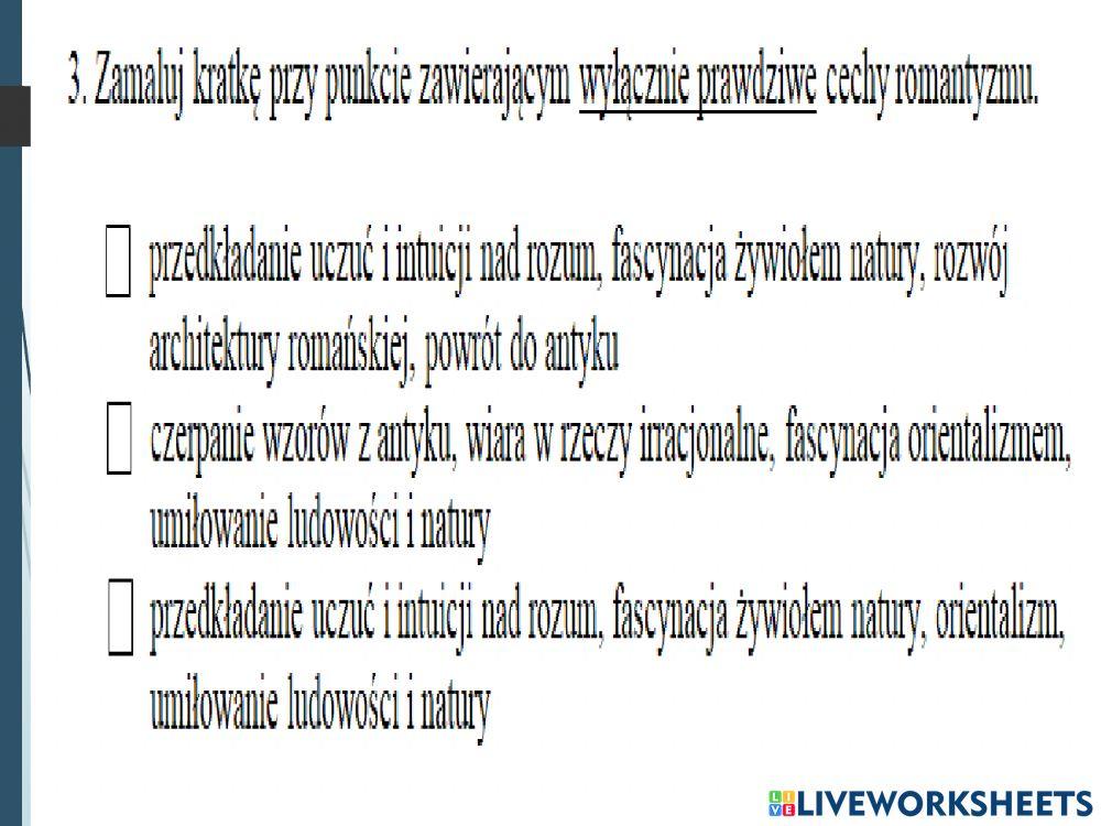 Romantyzm - cechy epoki