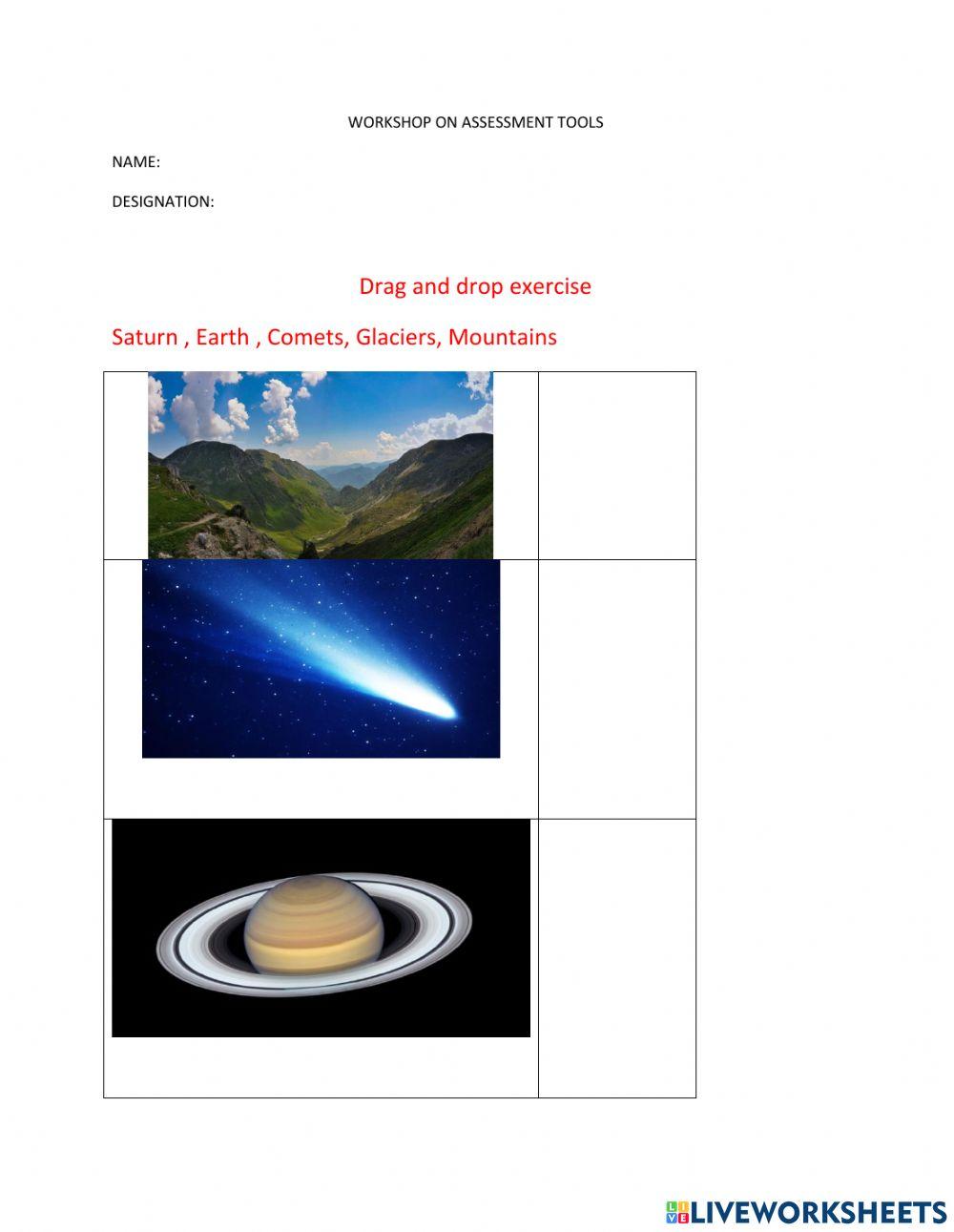 Solar system online activity for class 6 | Live Worksheets