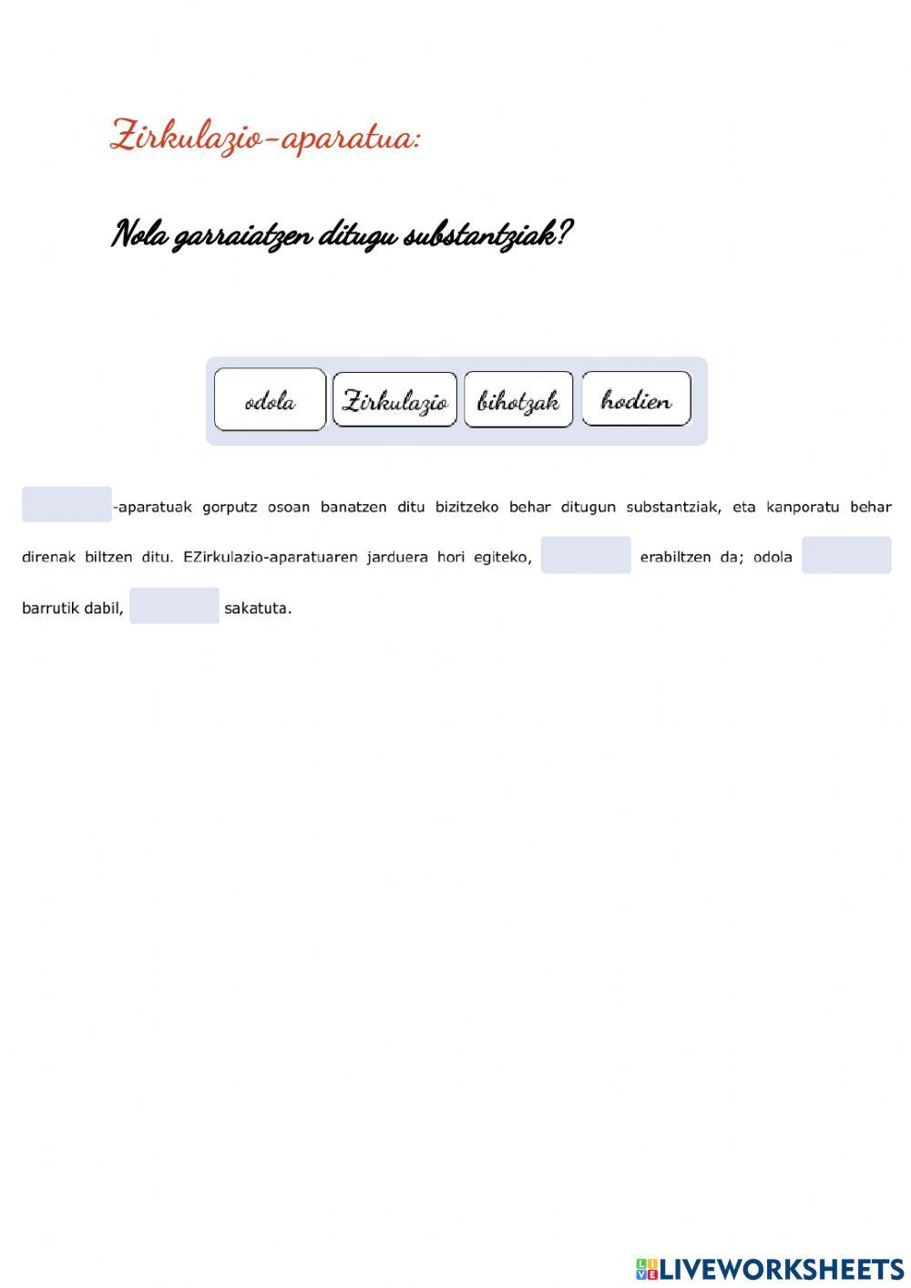 Zirkulazio-aparatua Zirkulazio-aparatua