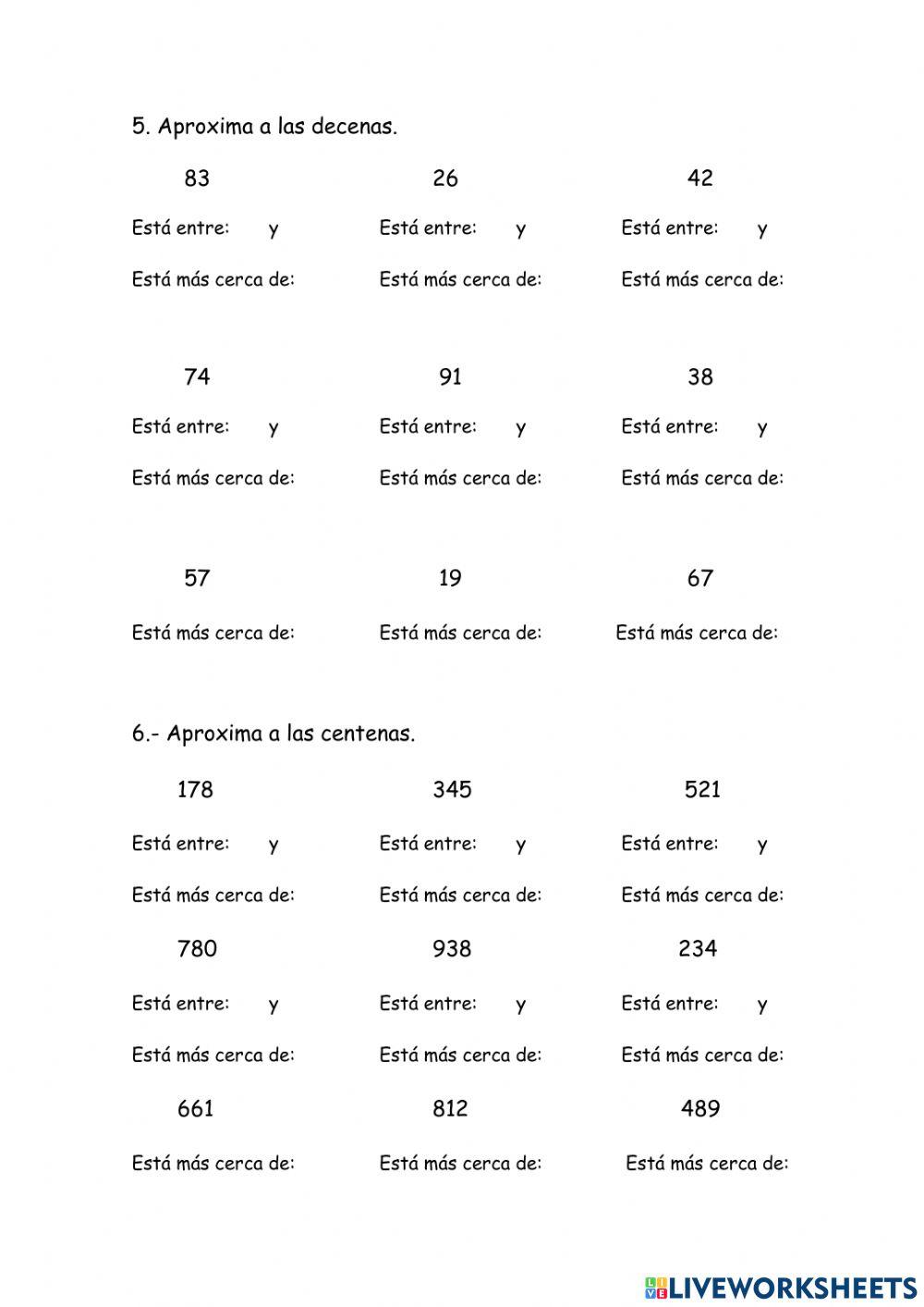 Aproximación y numeración