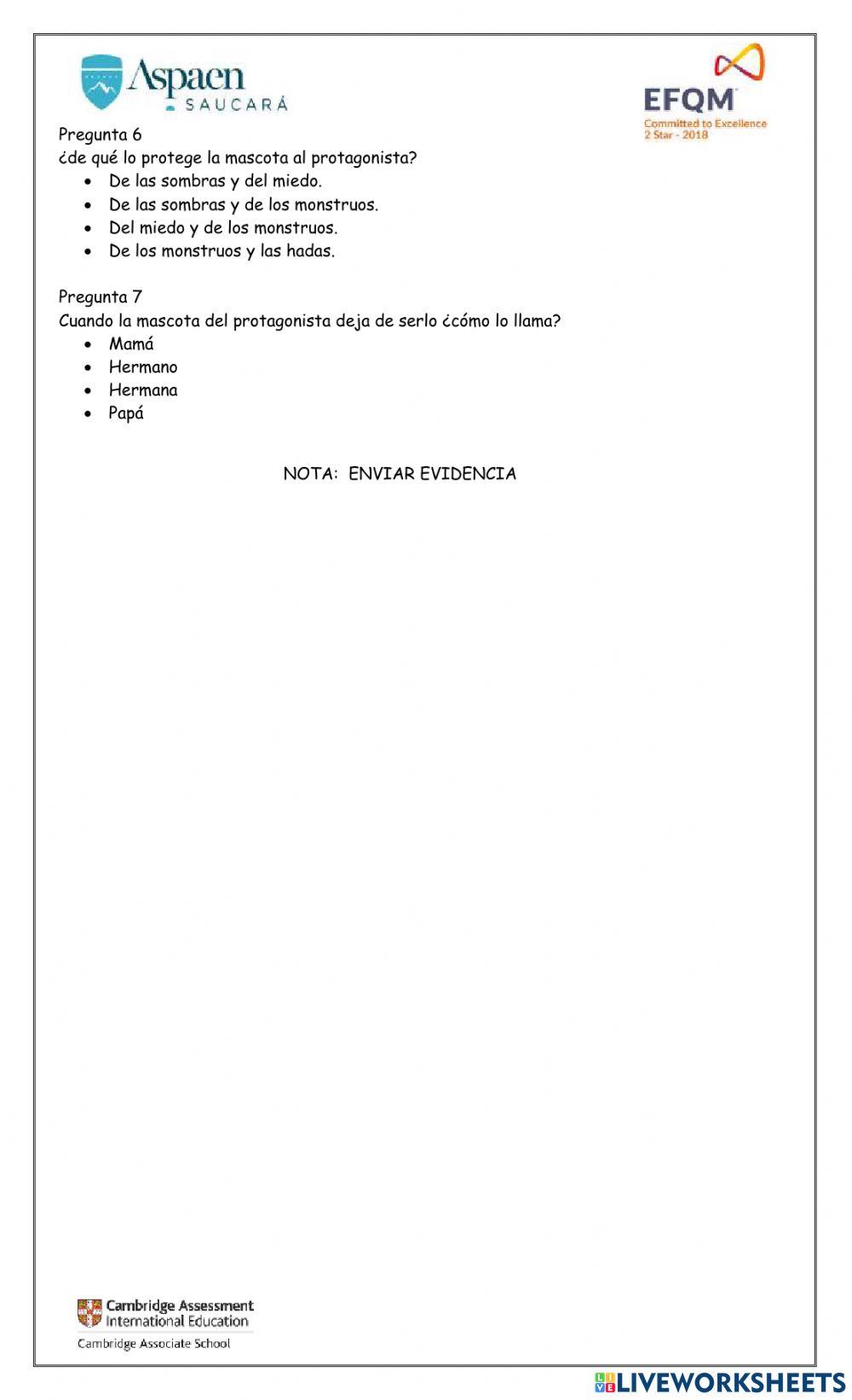 Plan lector Mi mascota parte 2 Plan lector Mi mascota parte 2