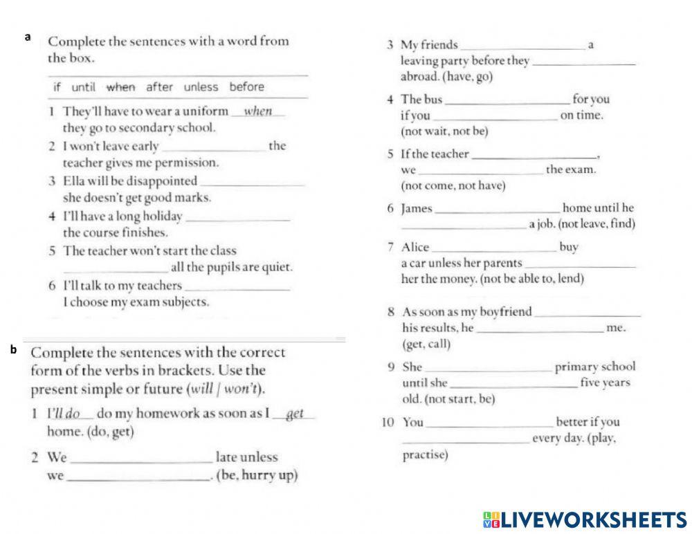 First conditional and Future time clauses 1533221