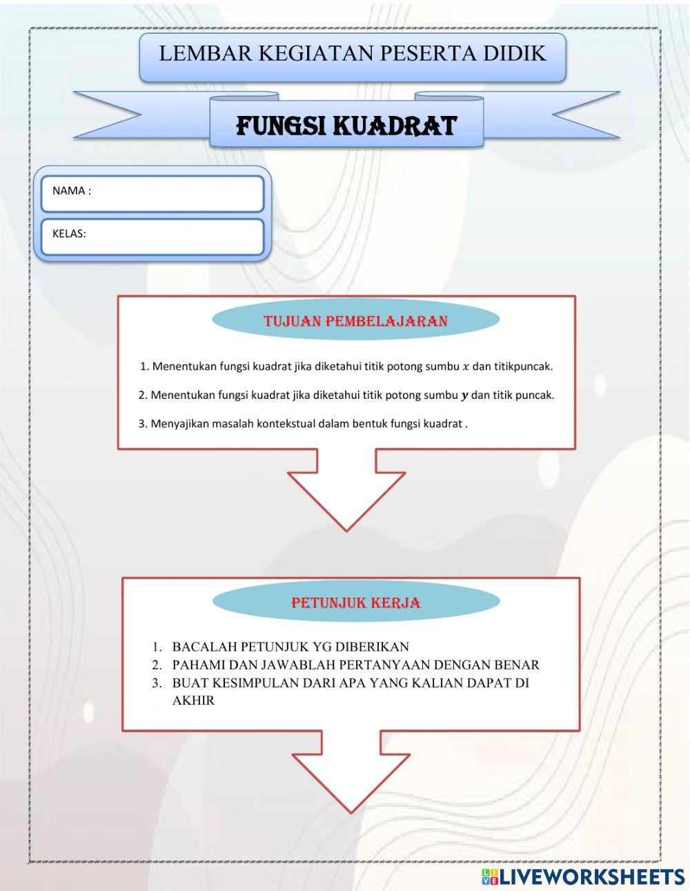 Fungsi kuadrat