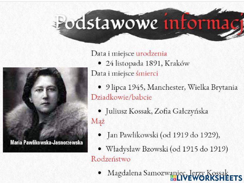 Pawlikowska-Jasnorzewska wiersze