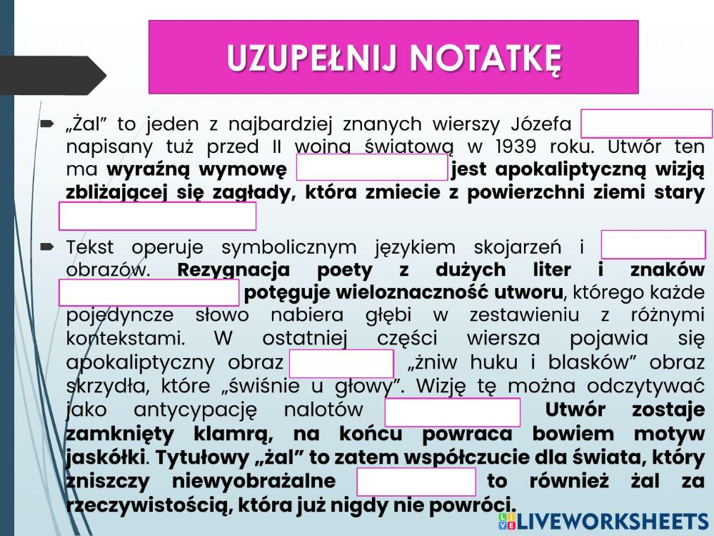 Józef Czechowicz -Żal-