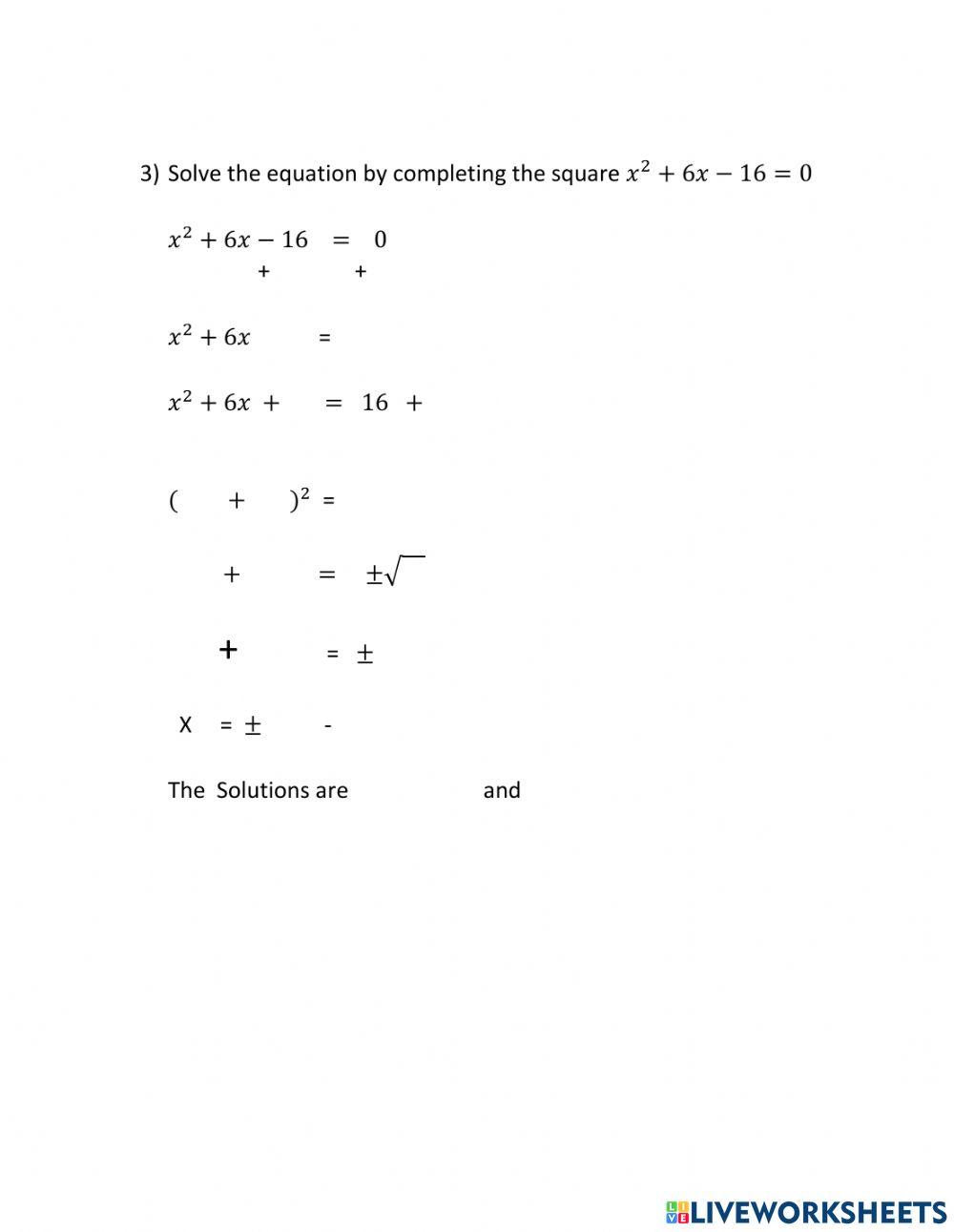 Worksheet