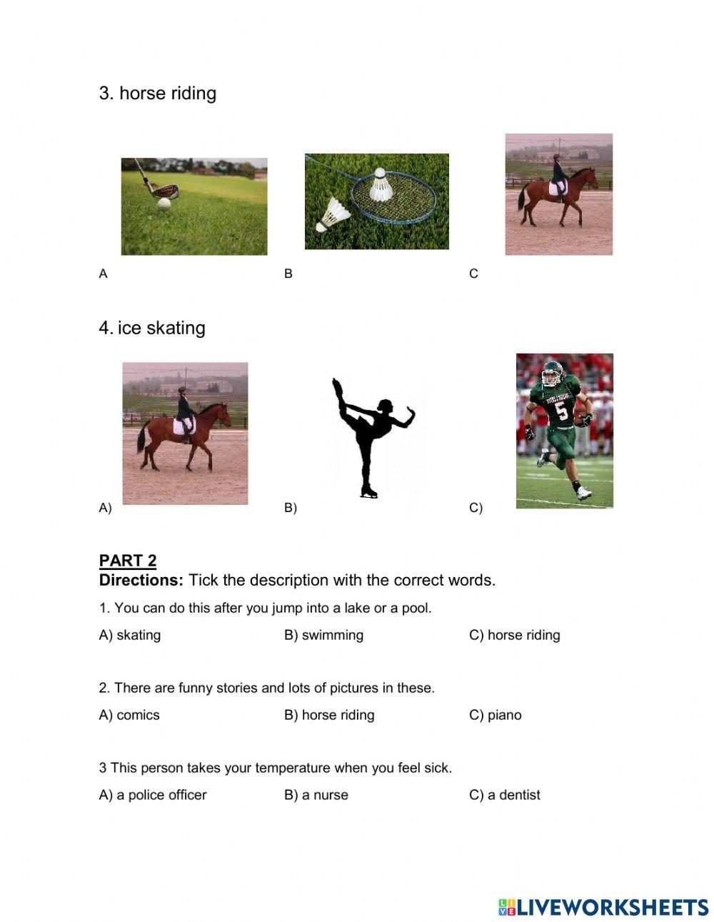 3rd Grade SEP-Cambridge Quiz 2 (October)