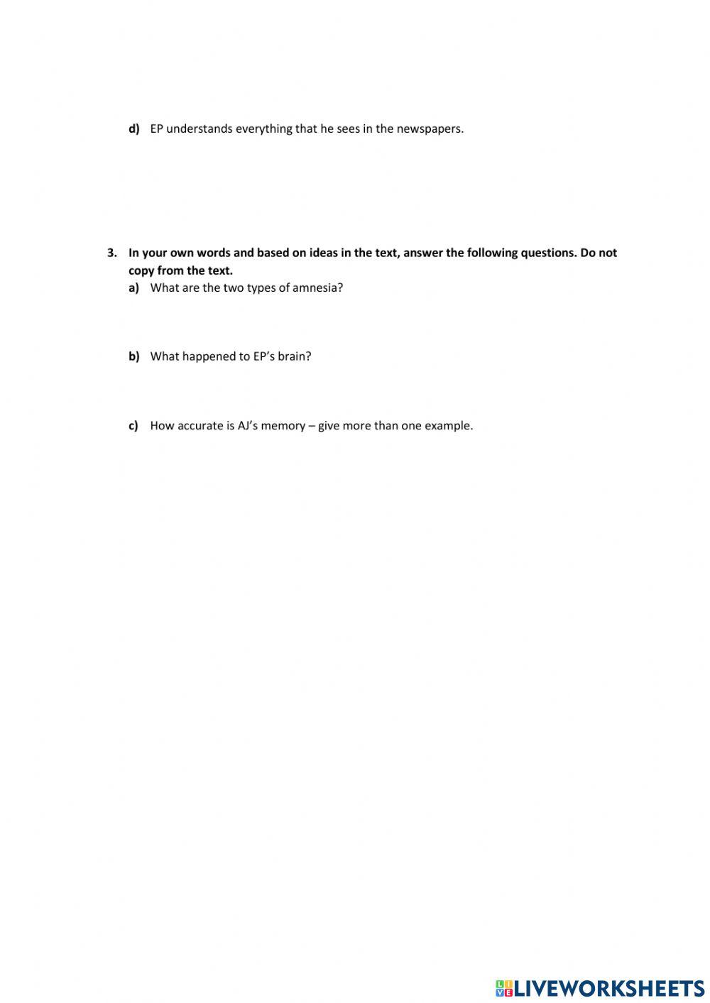 Close-up C1 - Unit 3 Reading