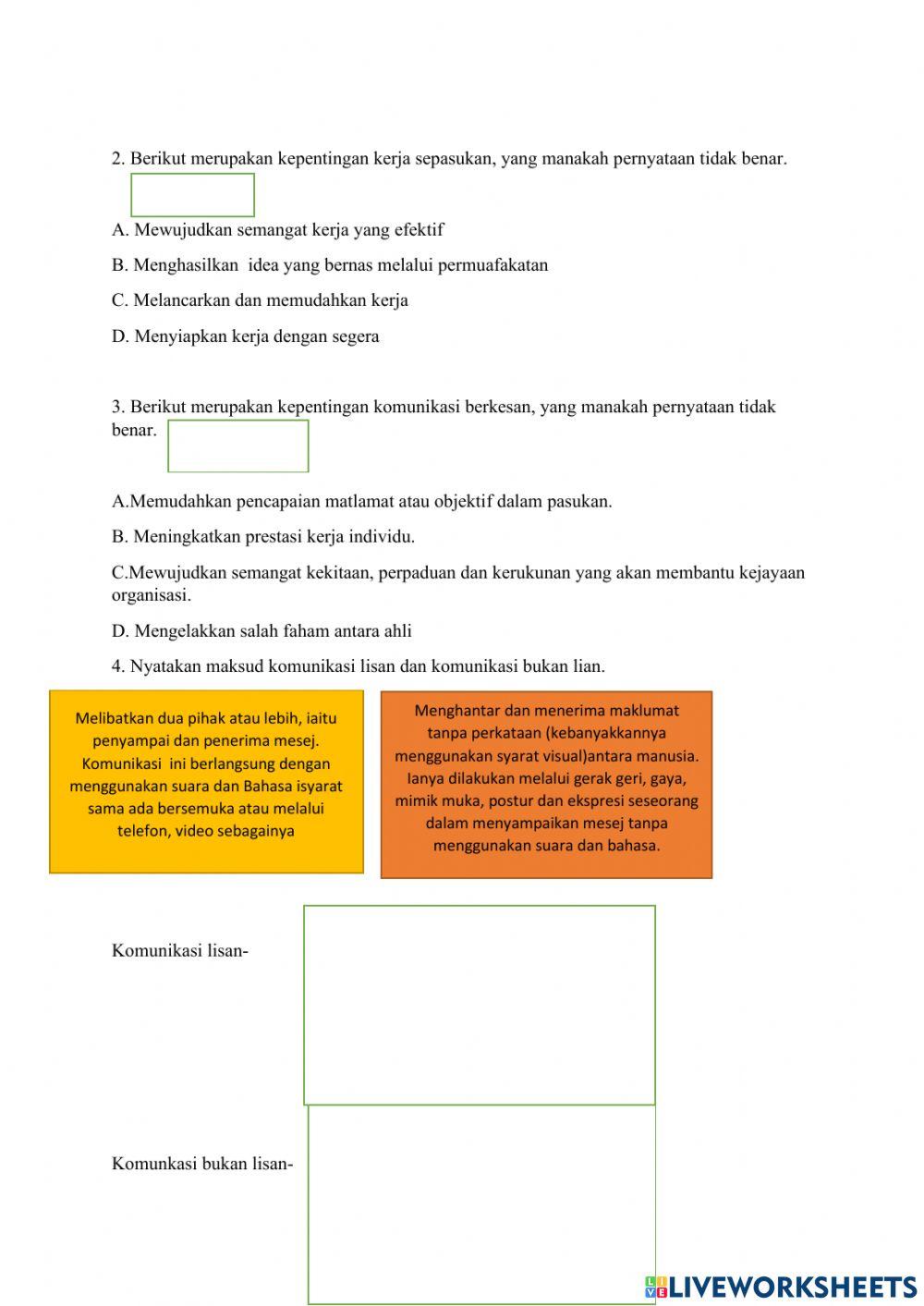 1.3 semangat kerjasama dalam kumpulan srt tingkatan 4