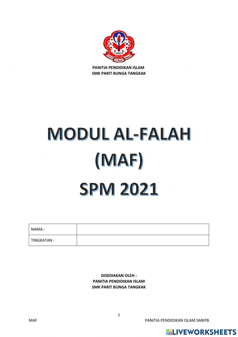 Modul maf pel 19 istiqamah t5