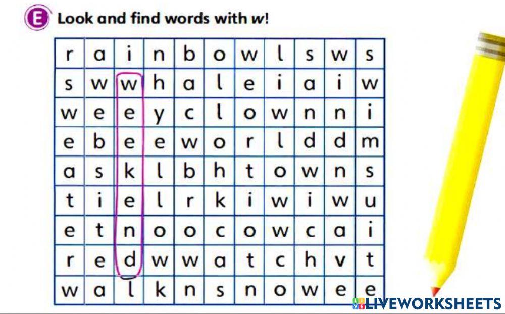 Wordsearch online exercise for Pre -A | Live Worksheets