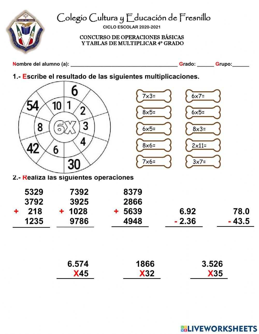 Operaciones básicas
