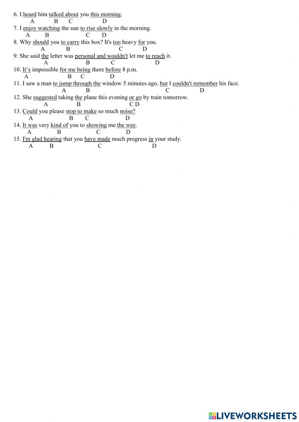 Gerund and infinitive