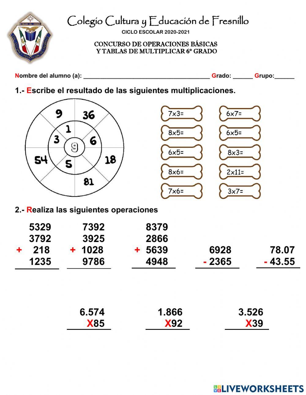 Operaciones básicas