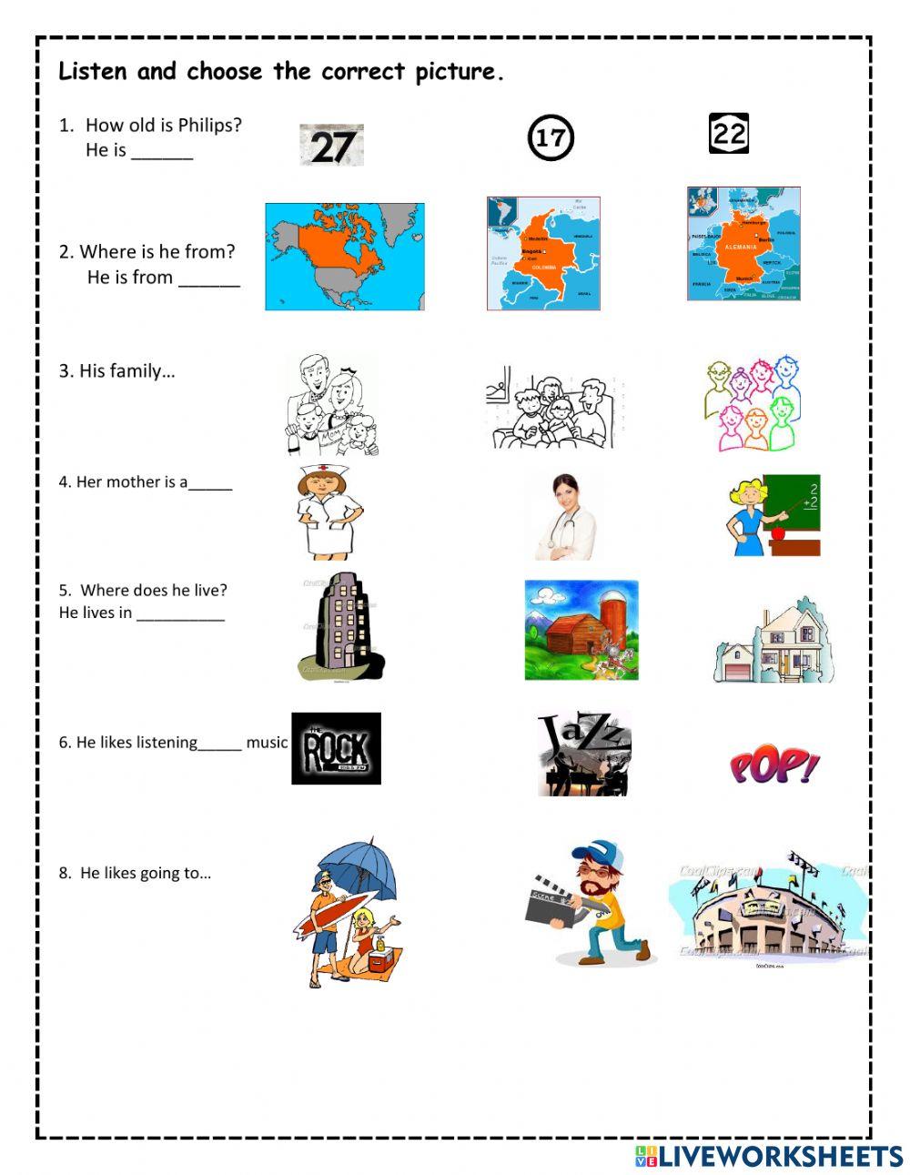 Personal information listening test