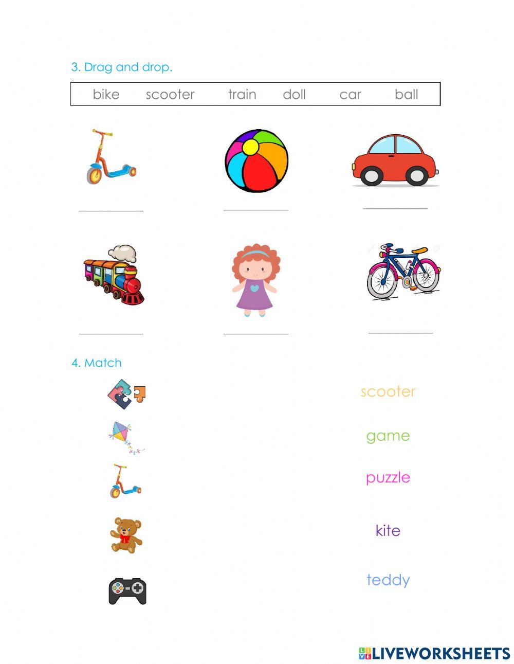 Toys Vocabulary test