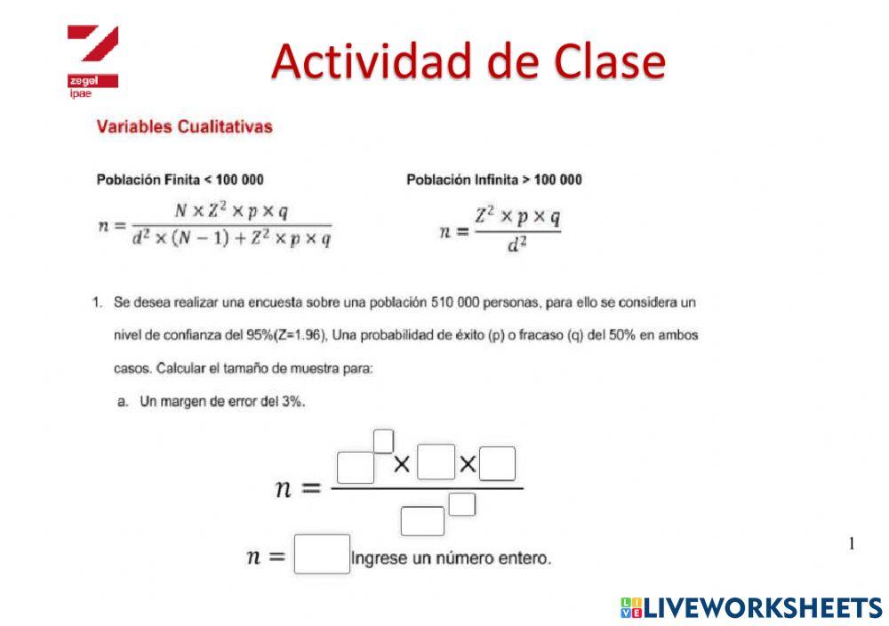 Determinación del Tamaño de Muestra Proporción 1