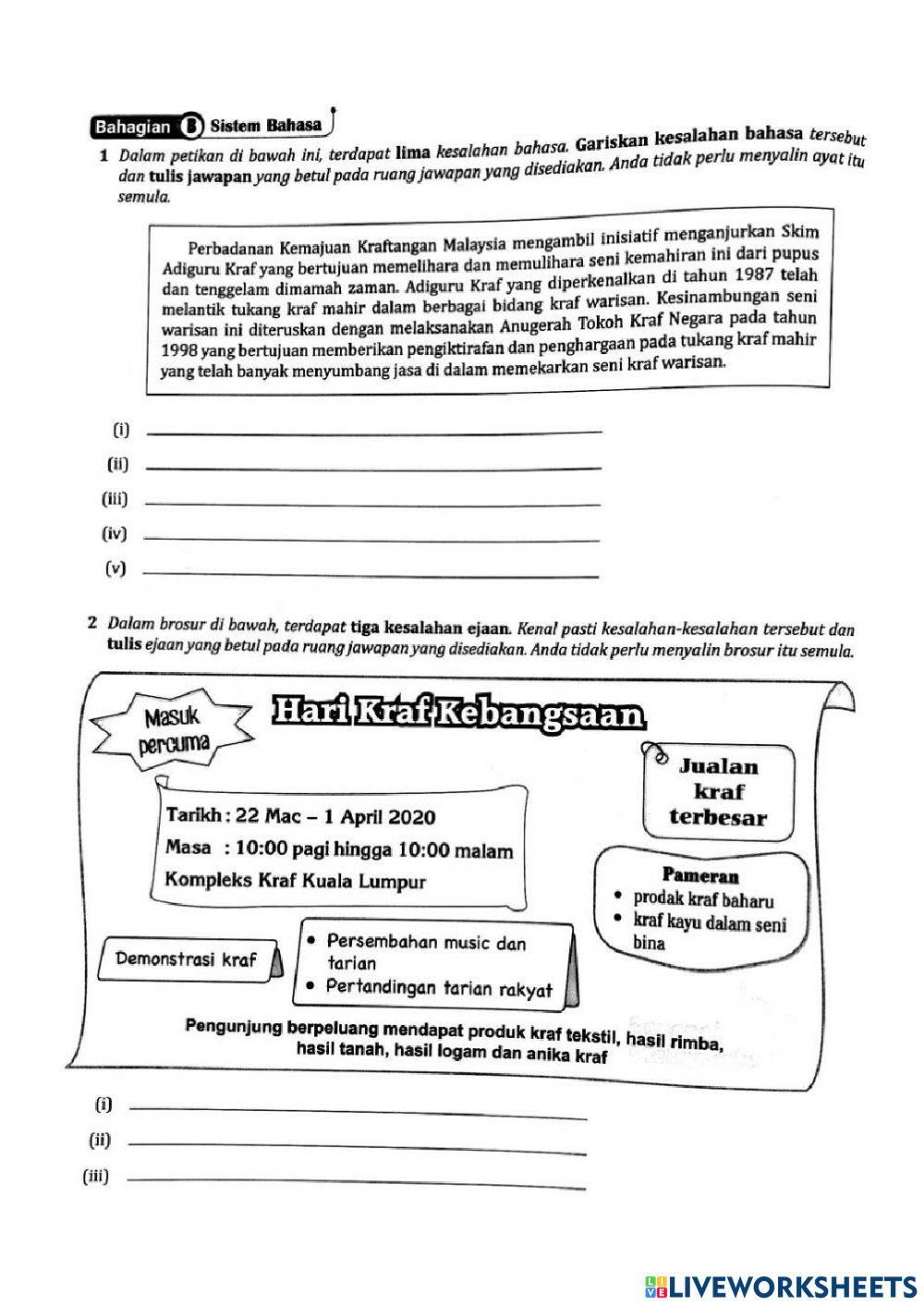 Latihan Pengukuhan PT3