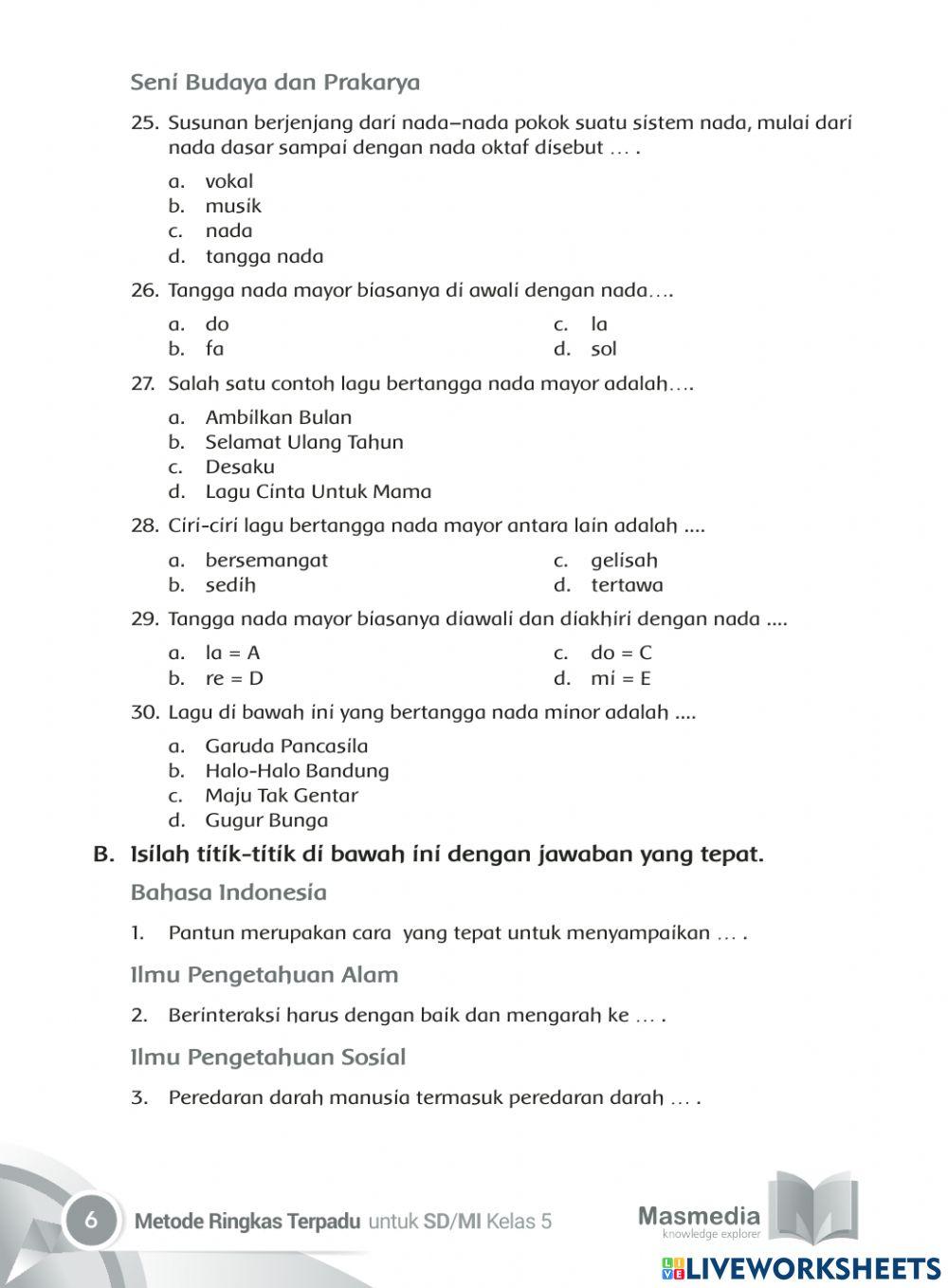 Tema 4 sub 1 Kelas 5