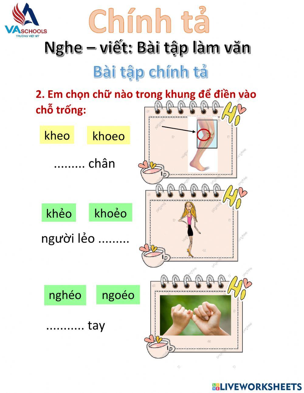 Chính tả: Bài tập làm văn Chính tả: Bài tập làm văn