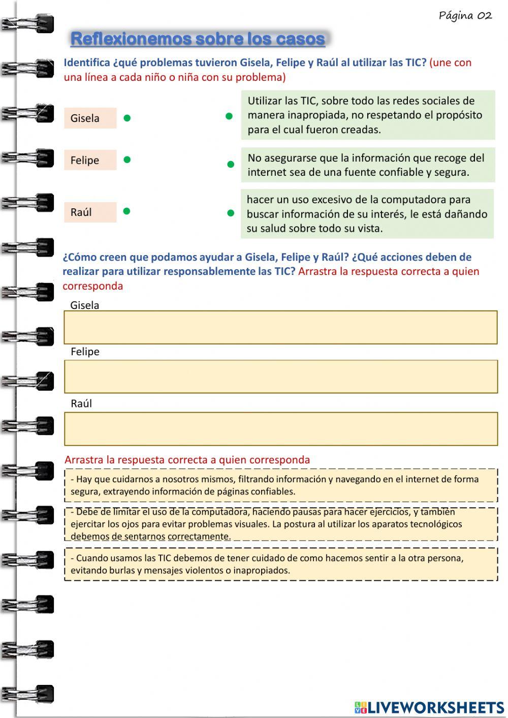 Proponemos acciones que nos permiten utilizar responsablemente las TIC