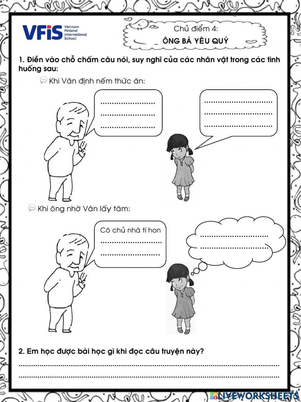 Vietnamese Week 7 - ĐỌC 1