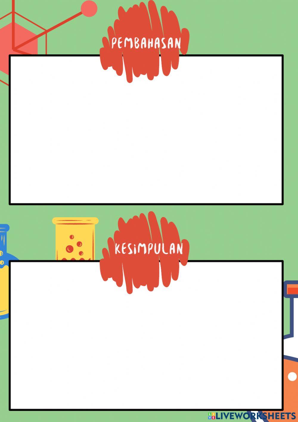 Home Eksperimen (Uji Karbohidrat dan Lemak pada makanan)