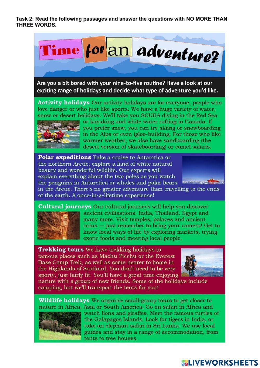 Revision Unit 3: Travel arrangements 